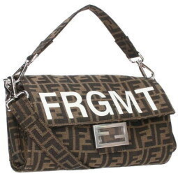 FENDI Bucket Bag Zucca Shoulder Bag Brown Black - Picture 1 of 5